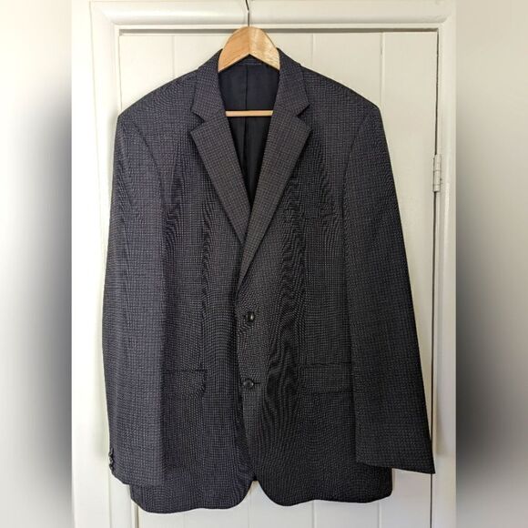 Boss by Hugo Boss Wool Sports Coat Jacket Blazer Academia Minimalist Preppy 46R - Picture 1 of 10